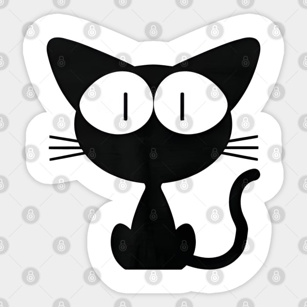 Cat miaw Sticker by Untitled-Shop⭐⭐⭐⭐⭐